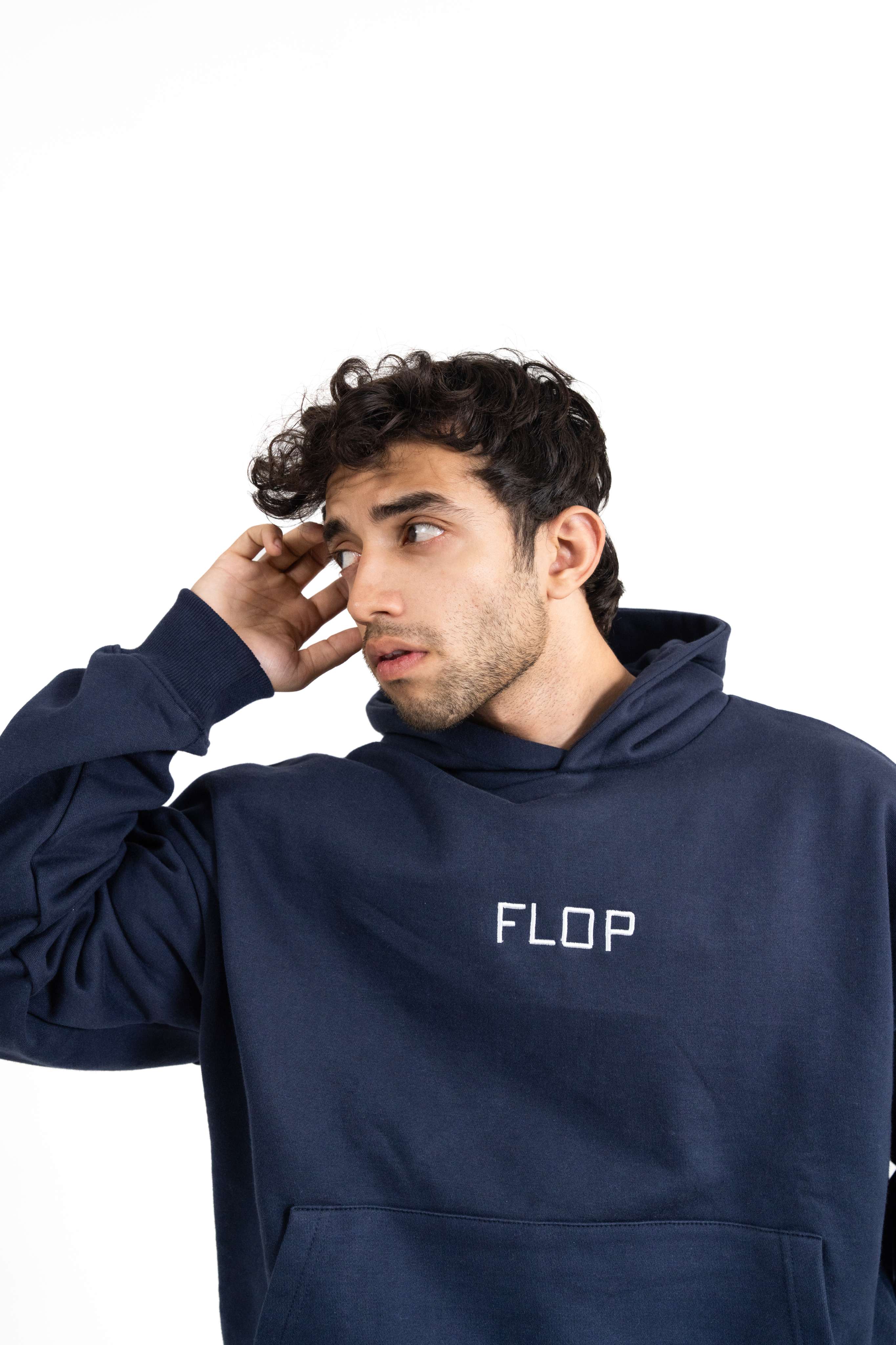 Fear of Flop Hoodie - Navy