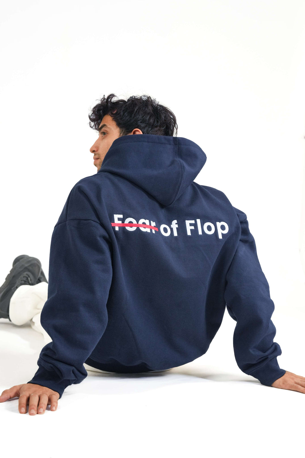Fear of Flop Hoodie - Navy