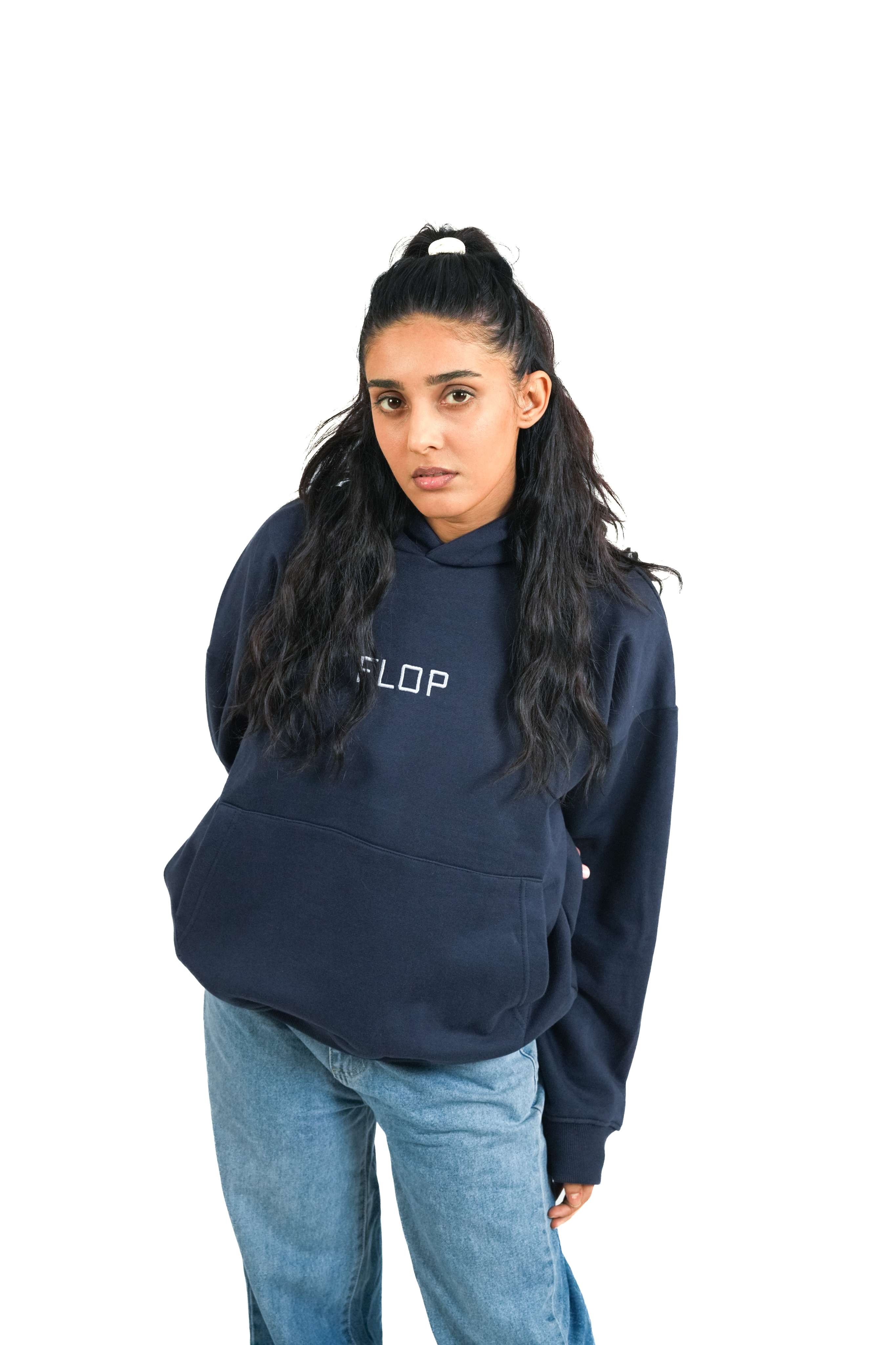 Fear of Flop Hoodie - Navy